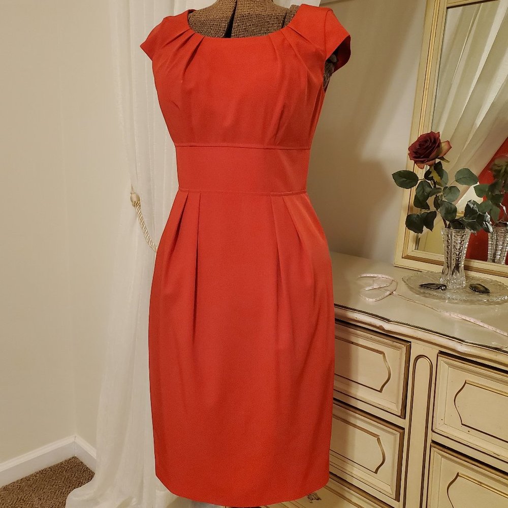 Calvin Klein Red Cap Sleeve Dress